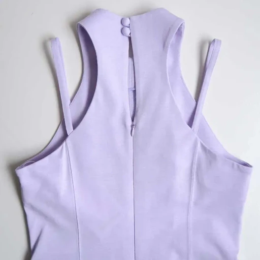 Cotton Jersey Halter Neck Dress