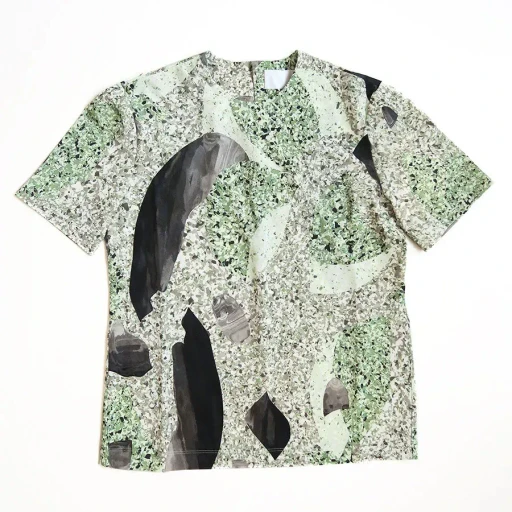 Marble Print Jersey Short Sleeve Top