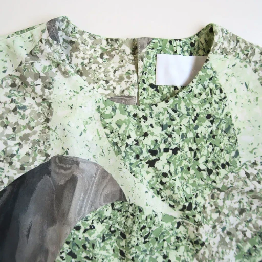 Marble Print Jersey Short Sleeve Top