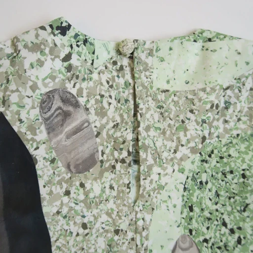 Marble Print Jersey Short Sleeve Top