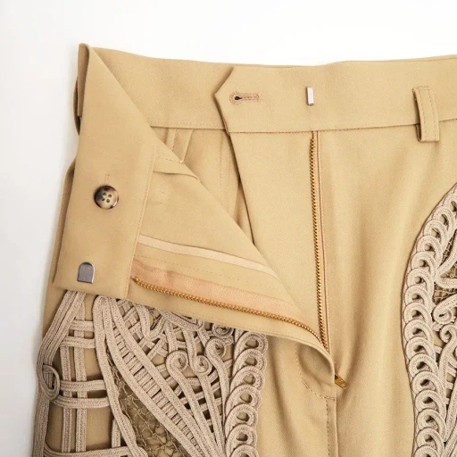 Cording Embroidery Detailed I-Line Skirt