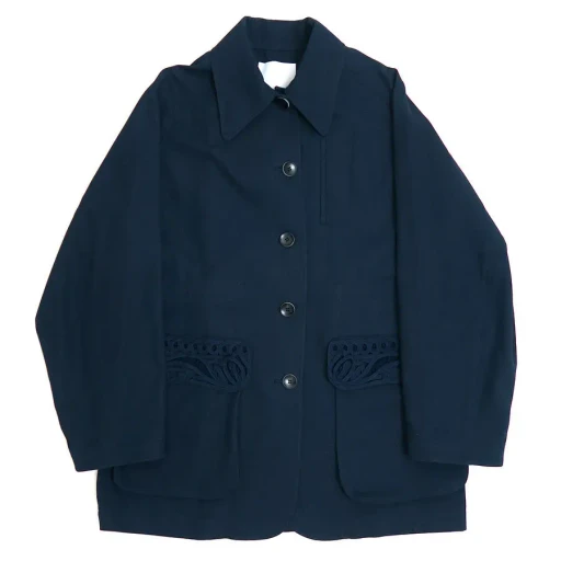 Cording Embroidery Detailed Middle Length Jacket