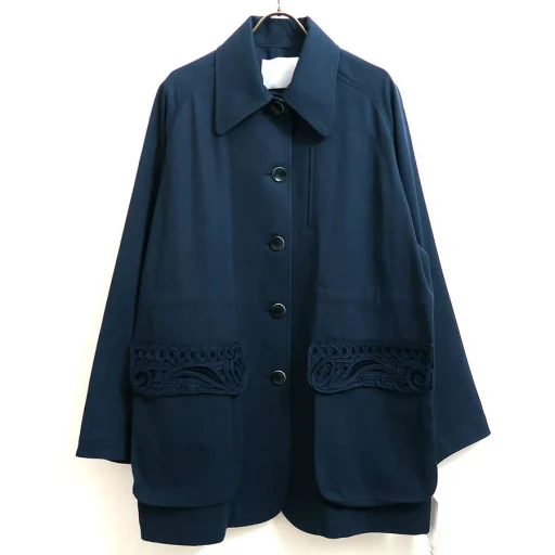 Cording Embroidery Detailed Middle Length Jacket