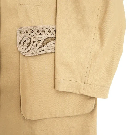Cording Embroidery Detailed Middle Length Jacket