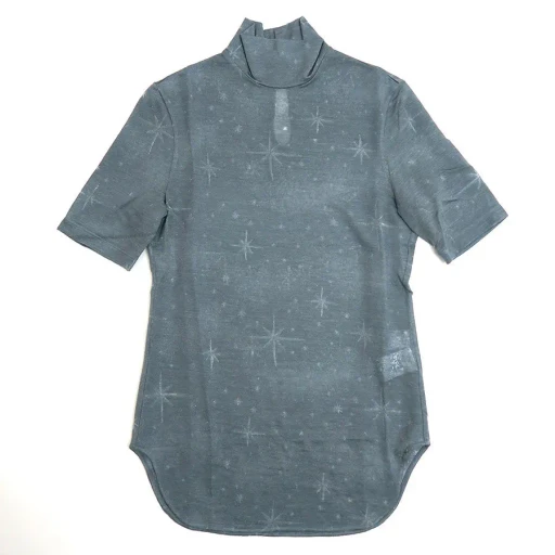 Starry Jersey Short Sleeve Sheer Top