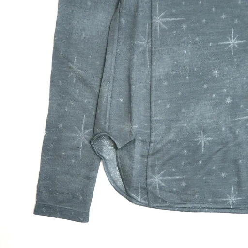Starry Jersey Square Neck Sheer Top
