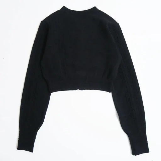 3D Floral Motif Knit Cardigan