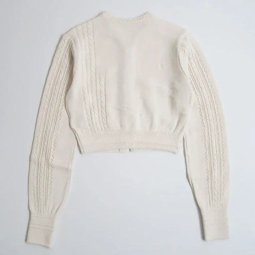 3D Floral Motif Knit Cardigan