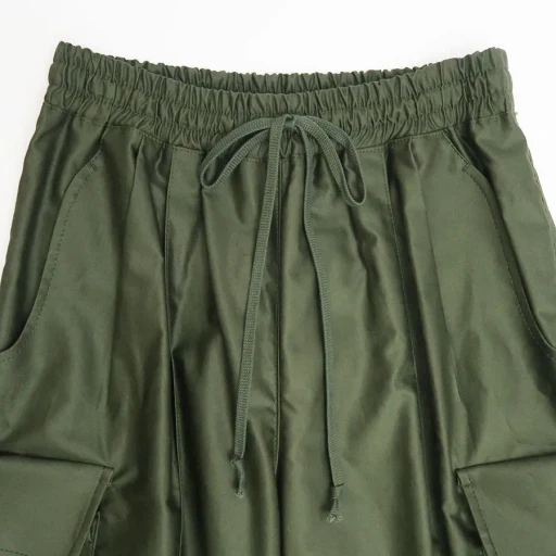 Cotton High Waisted Cargo Trousers