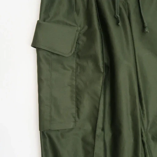 Cotton High Waisted Cargo Trousers