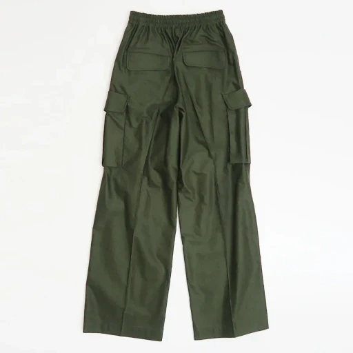 Cotton High Waisted Cargo Trousers