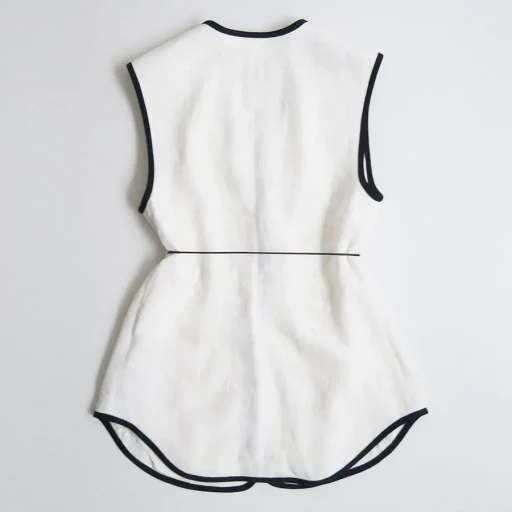 Raised Jacquard Frog Button Vest