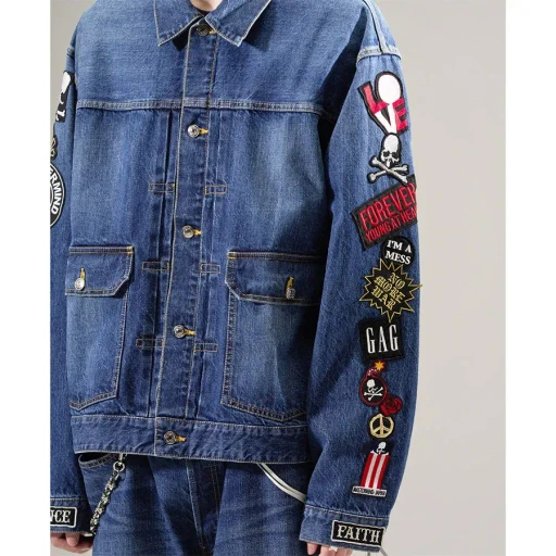 Patched Denim Jacket