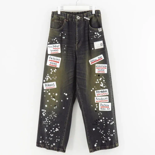 Denim Jeans W Sticker