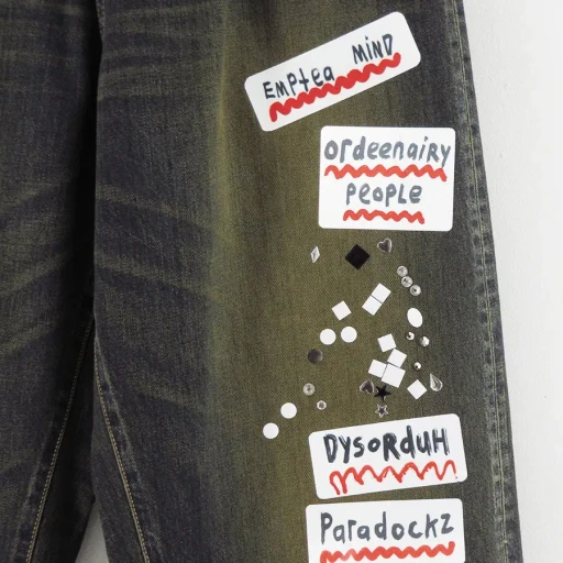 Denim Jeans W Sticker