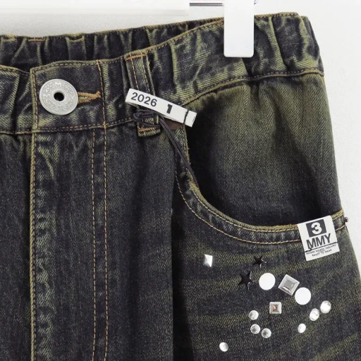 Denim Jeans W Sticker