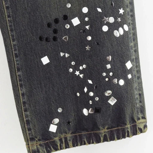 Denim Jeans W Sticker