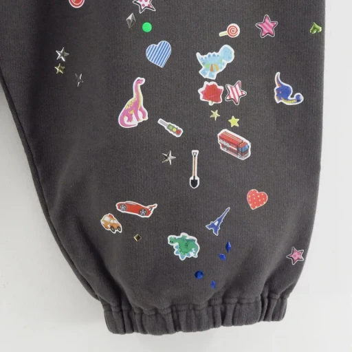 Kids Sticker Printed Sweat Pants