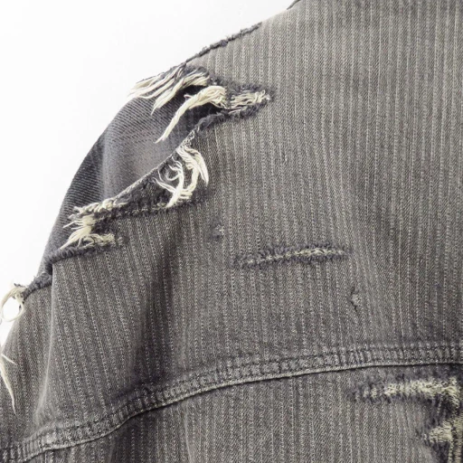 Check Shirt Layered Denim Jacket