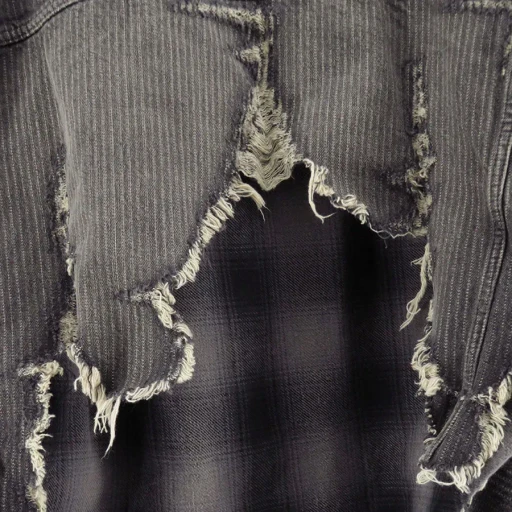 Check Shirt Layered Denim Jacket