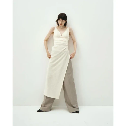 Draped Bustier Dress