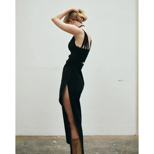 Draped Bustier Dress