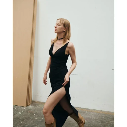 Draped Bustier Dress