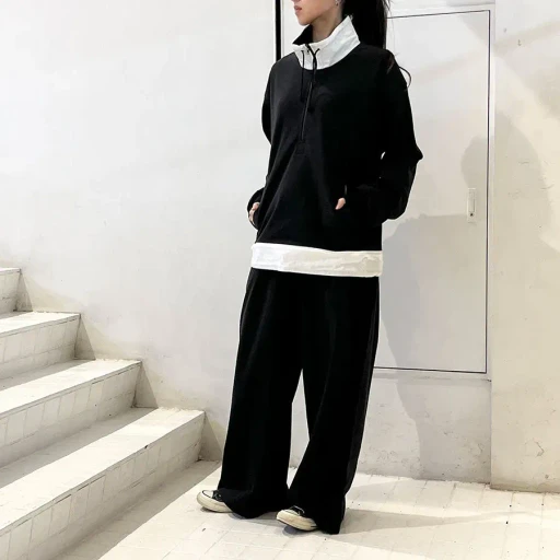 Stand Coller Half Zipp Sweat
