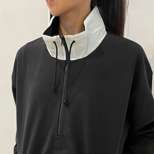 Stand Coller Half Zipp Sweat