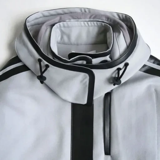 Shadow Patched Wool Hooded Coat