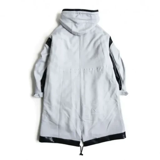 Shadow Patched Wool Hooded Coat