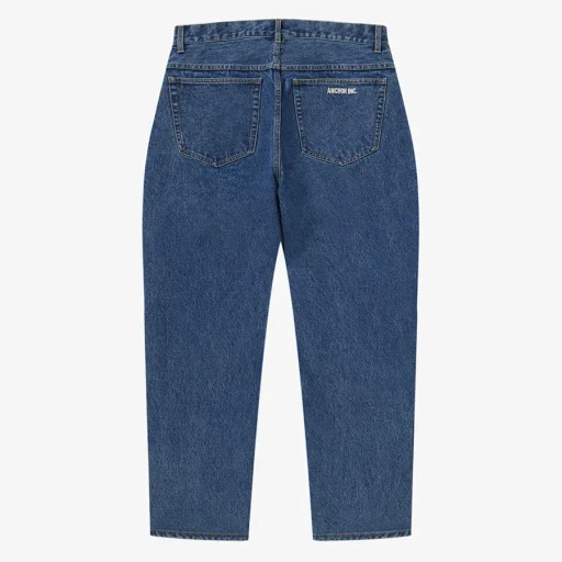Bold Logo Washed Baggy Jeans