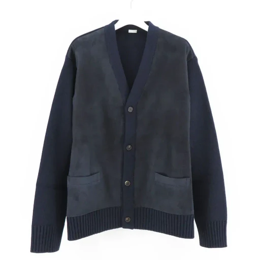 Cashmere Suede Combination Cardigan
