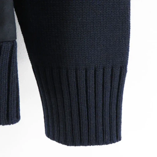 Cashmere Suede Combination Cardigan