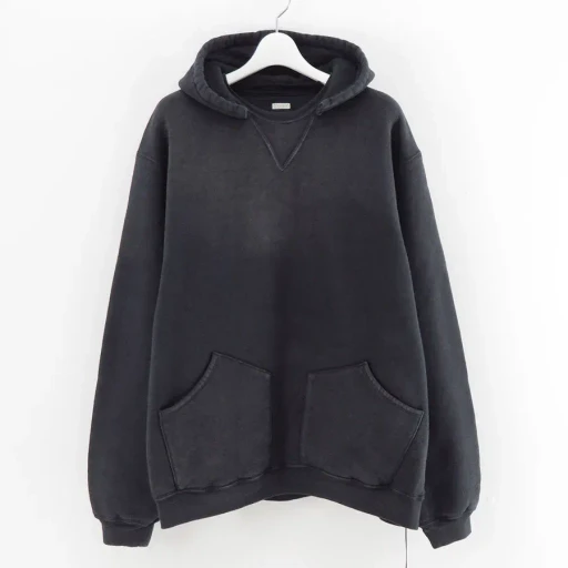 Vintage Attached Hood Sweat Parka