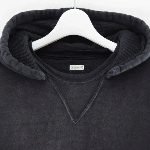 Vintage Attached Hood Sweat Parka