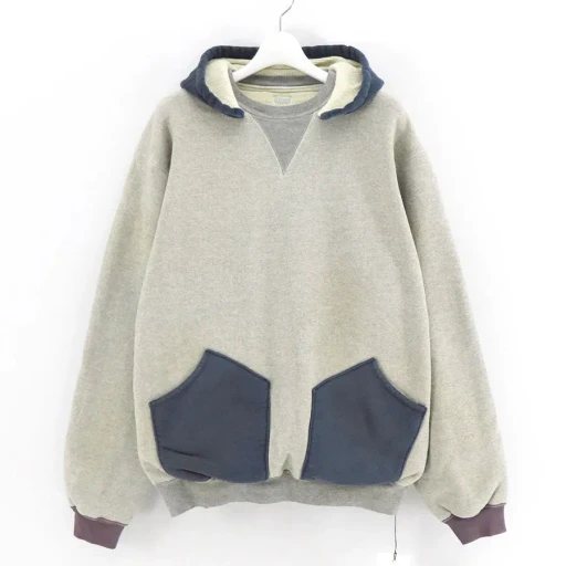 Vintage Attached Hood Sweat Parka