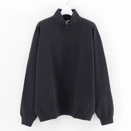 Elastic High Gauge Sweat Half Zip P/O