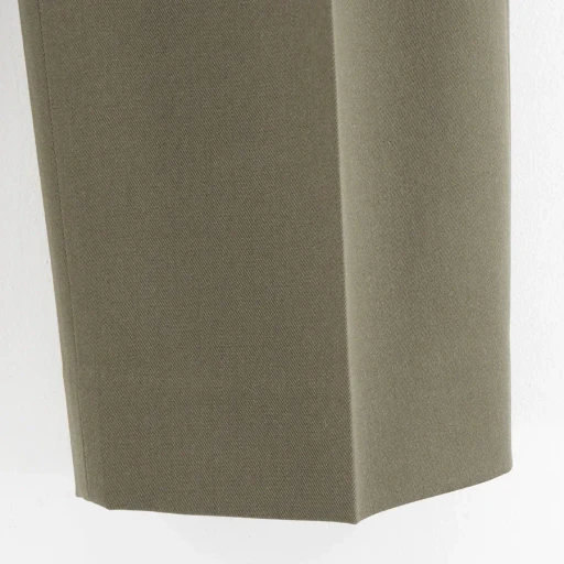 Light Wool Max Gabardine Two-Tuck Slacks