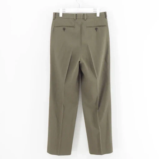 Light Wool Max Gabardine Two-Tuck Slacks