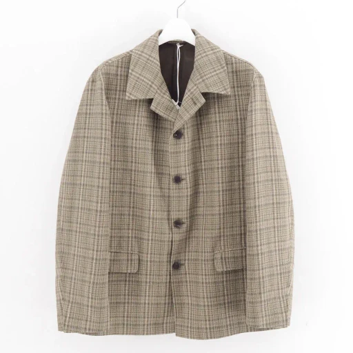 Silk Linen Nep Check Jacket