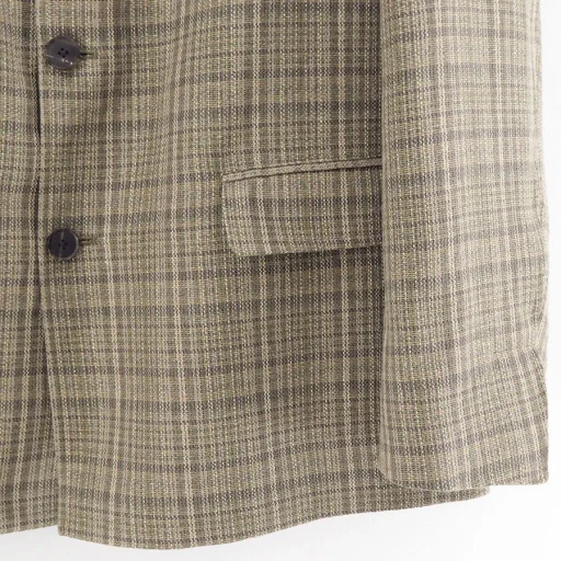 Silk Linen Nep Check Jacket