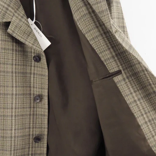 Silk Linen Nep Check Jacket