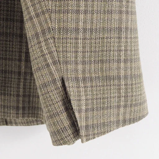 Silk Linen Nep Check Jacket