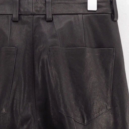 Textured Lamb Leather Pants