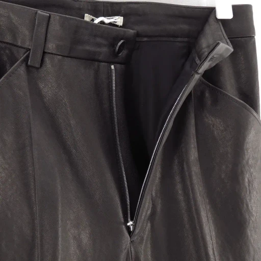 Textured Lamb Leather Pants