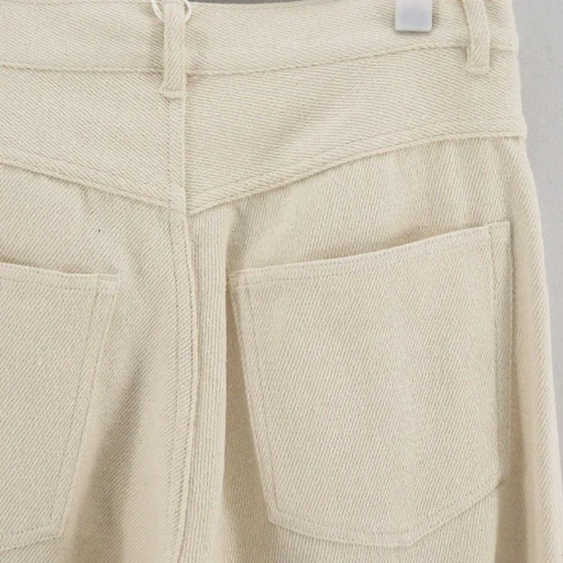Silk Nep Denim 5P Wide Pants