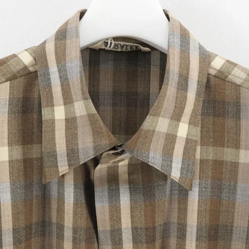 Super Fine Tropical Wool Check Half-Sleeved Shirt
