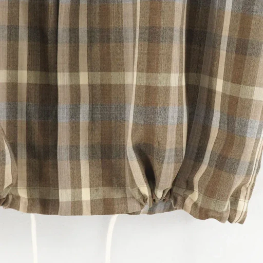 Super Fine Tropical Wool Check Half-Sleeved Shirt