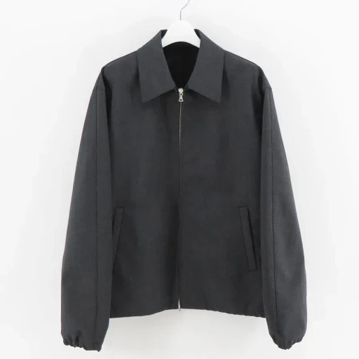 Bonded Tropical Wool Zip Blouson
